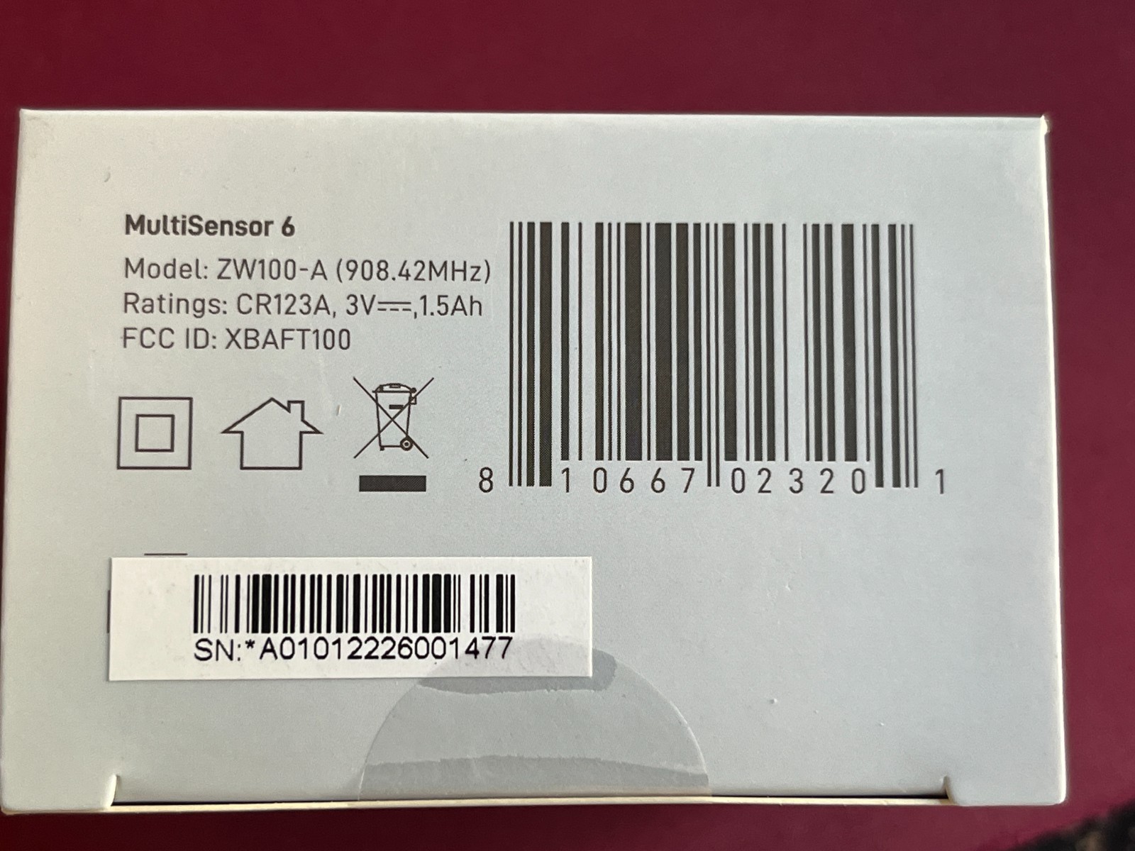 NEW Aeotec Z-Wave Plus Multi-Sensor 6, Gen5 (ZW100-A) 6 in 1 sensor