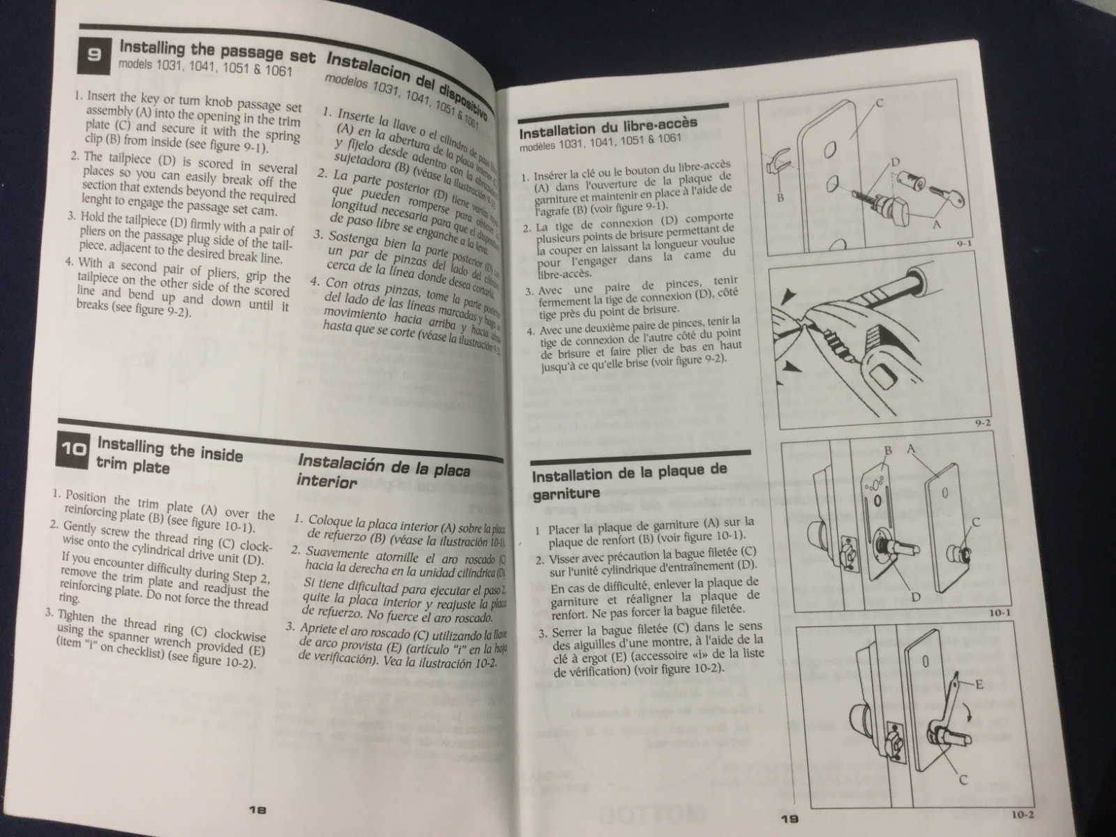 Kaba Simplex 1000 Series Pushbutton Lock Instruction Book