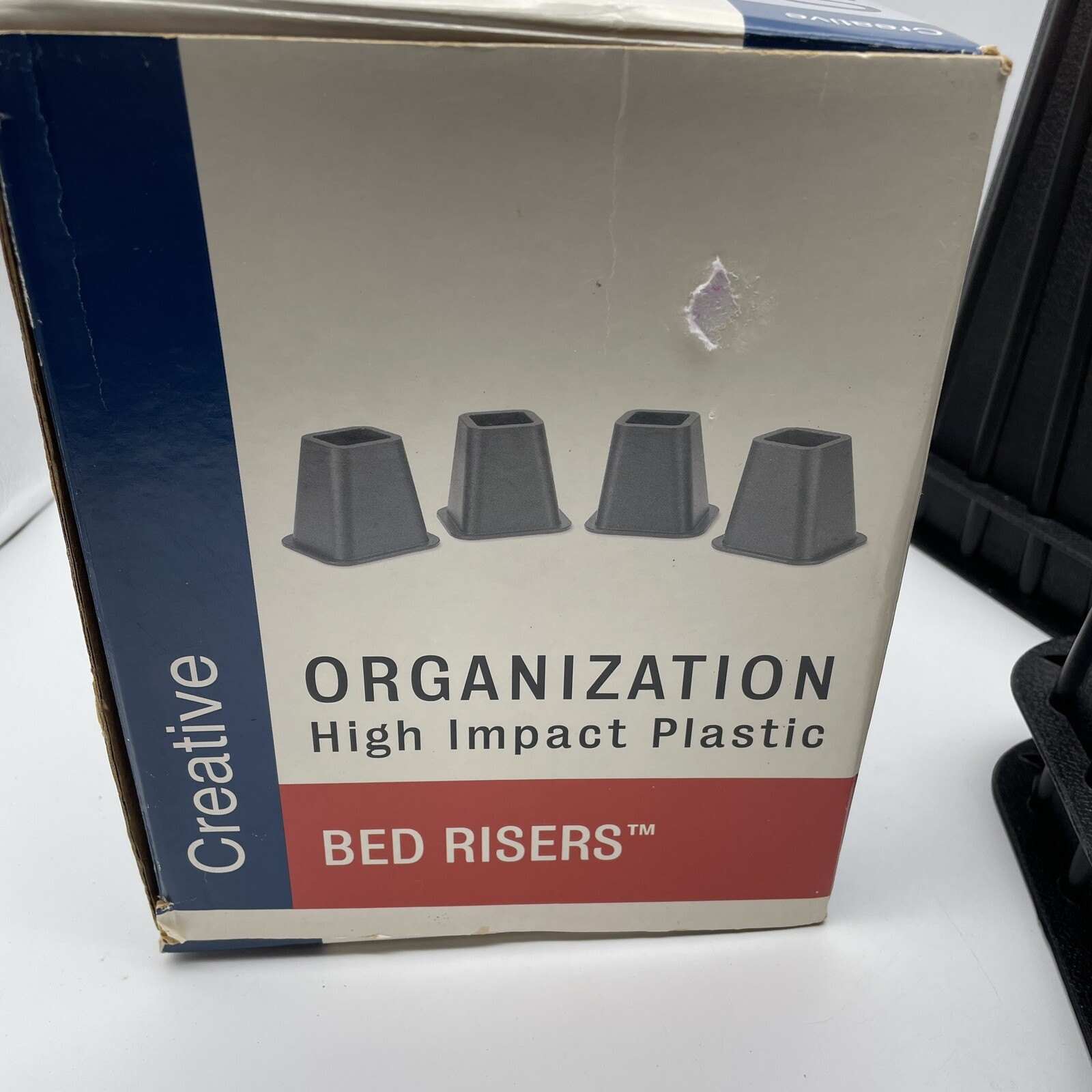 Heavy Duty Set of 4 Bed Risers, Creative Organization 6” Stackable