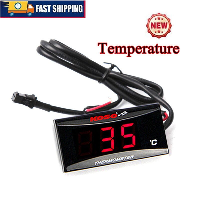 KOSO water temperature sensor gauge Motorcycle Thermometer display Meter red