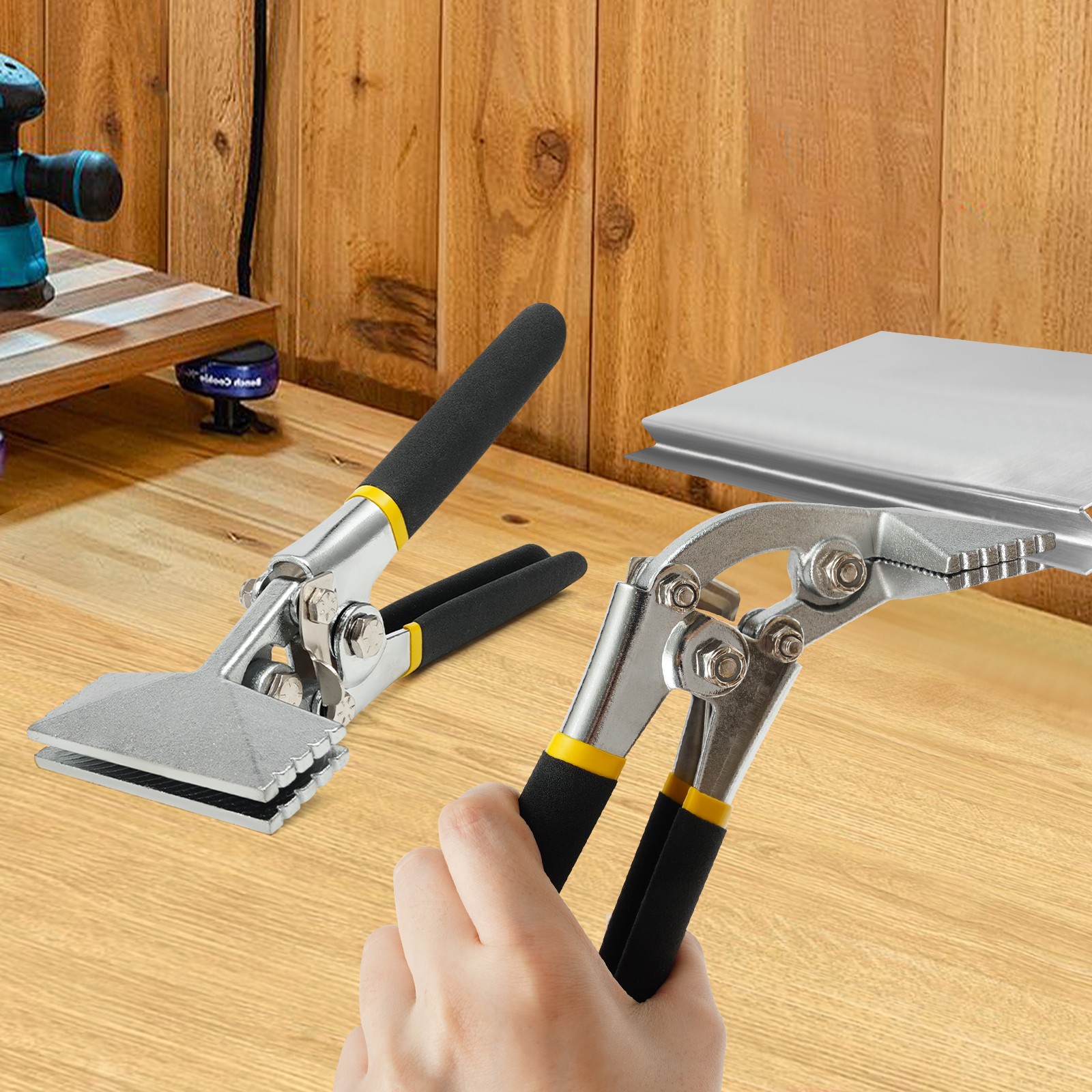 6.35mm/ 1/4in Flat Jaw Sheet Metal Bending Tool Bender Hand Seamer Former Pliers