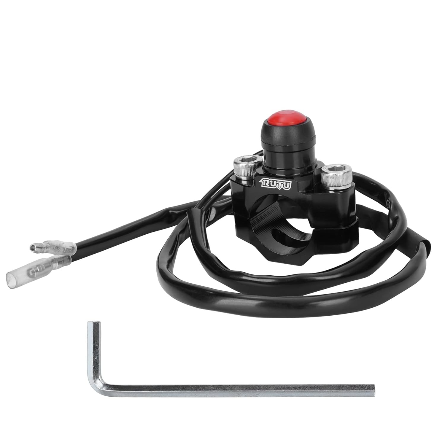 CNC Universal Motorcycle Engine Stop Start Kill Switch Button with Black