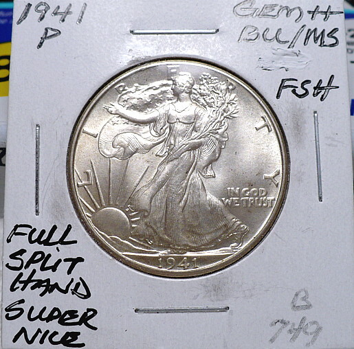 1941-P WALKING LIBERTY HALF DOLLAR, GEM++ BU/MS FSH, NICE++ WHITE+ SHARP X, B749