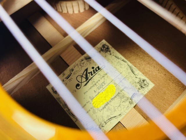ARIA A-35SCE Electro-Classical Guitar Soft Case Cutaway 48mm Nut