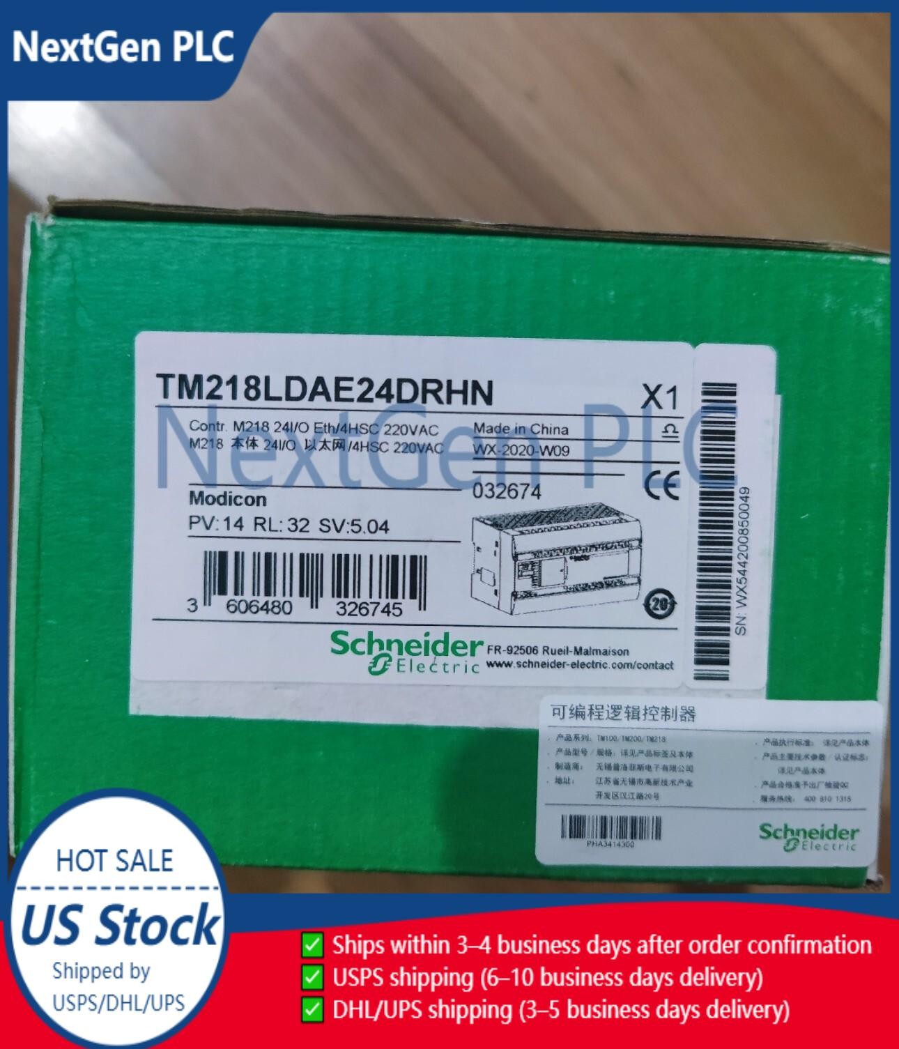 TM218LDAE24DRHN brand new Schneider programmable module, free shipping