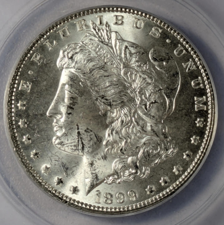1899 Morgan Silver Dollar ANACS MS-62