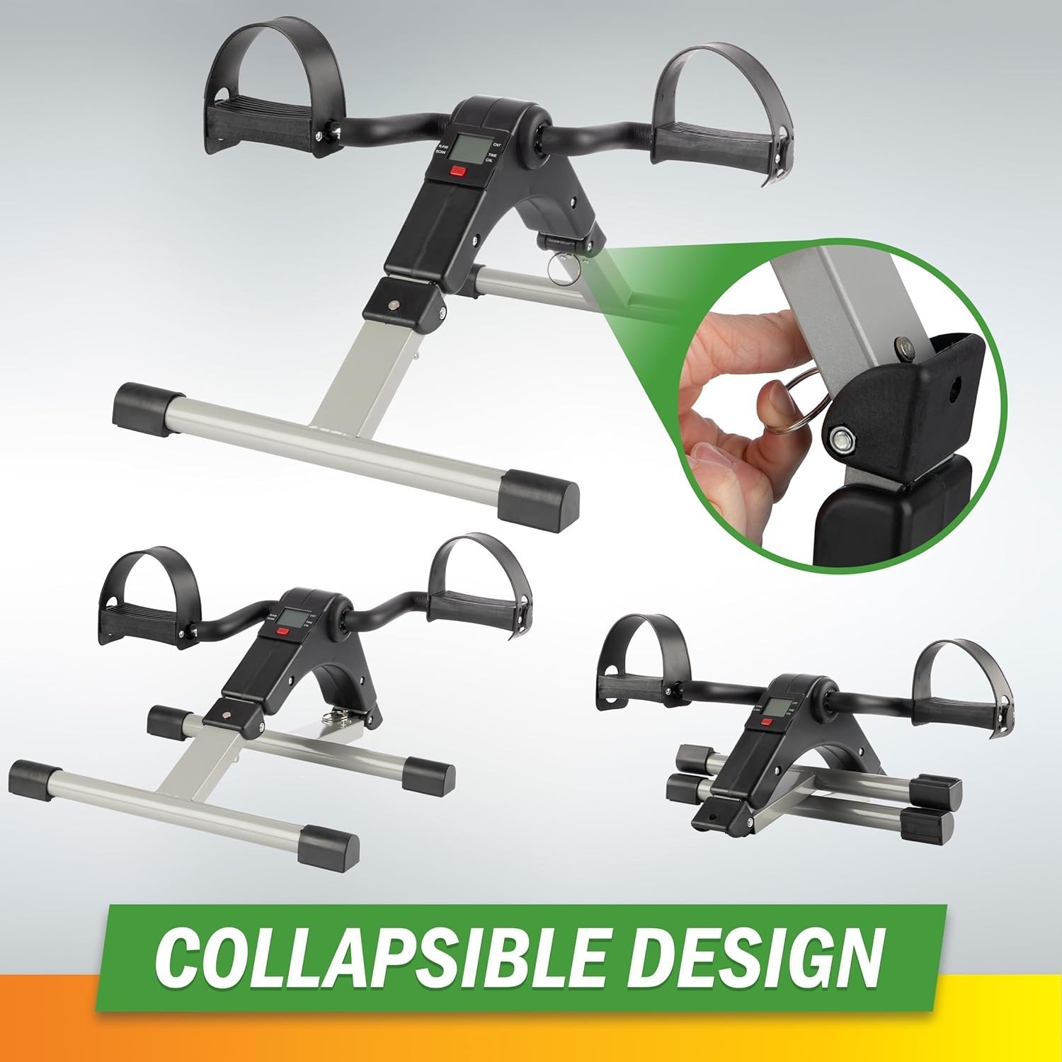 Portable Under Desk Pedal Exerciser – Adjustable Resistance with Digital Display