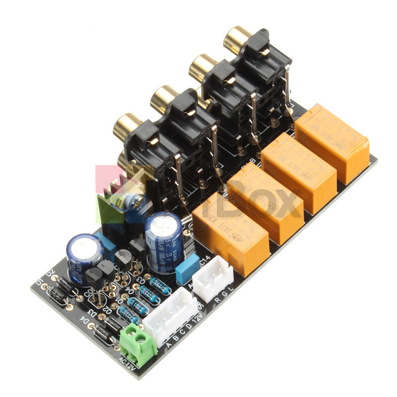 DIY Board Relay Switch Signal Selector Audio Input Signal Amplifier Board Kit