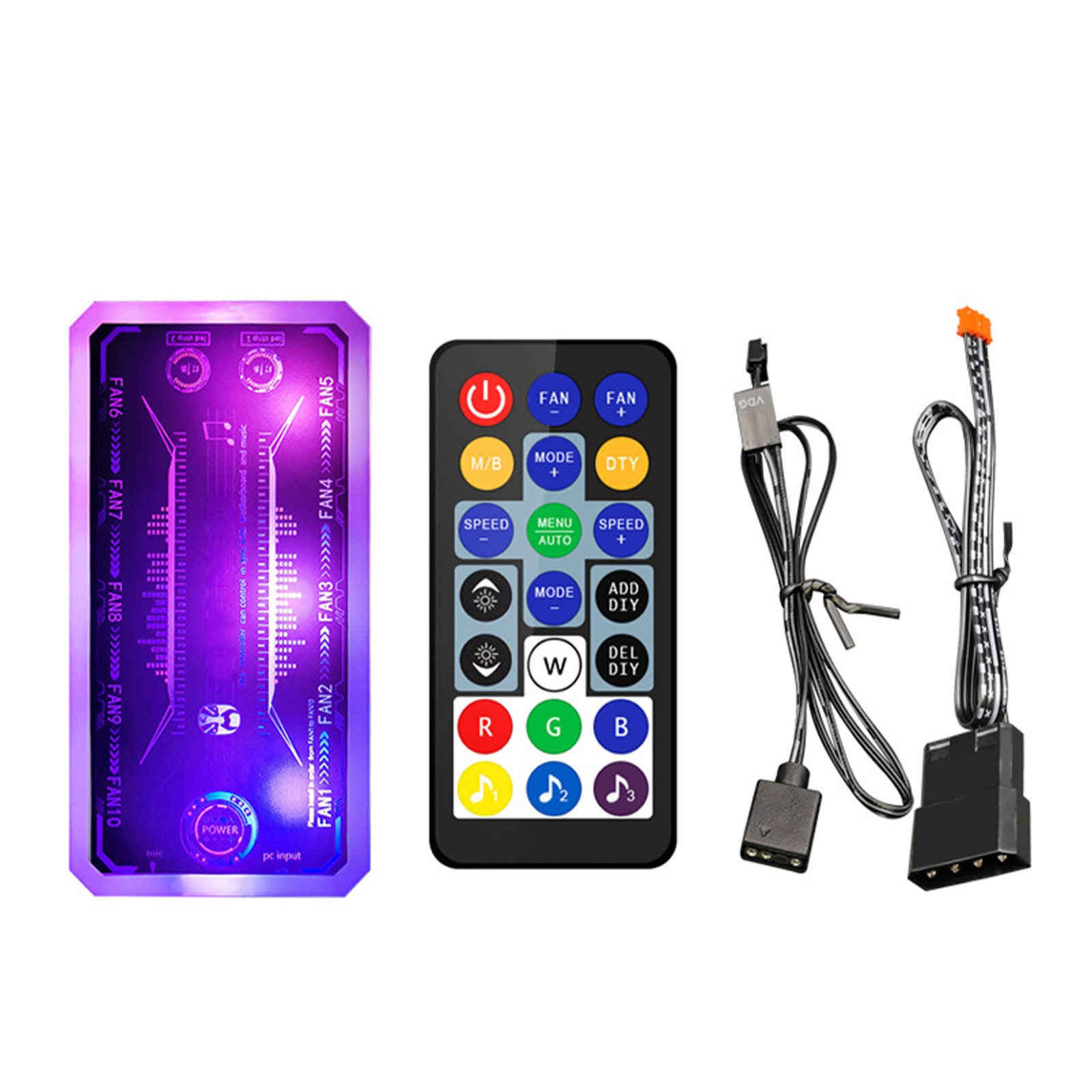 RGB Fan Controller 12cm Remote Control Computer Case PC Cooling Chassis