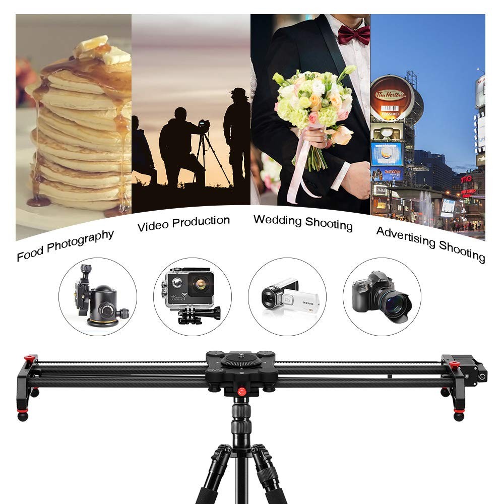 GVM Great Video Maker Camera Motorized Slider,48"/120CM,Automatic Round