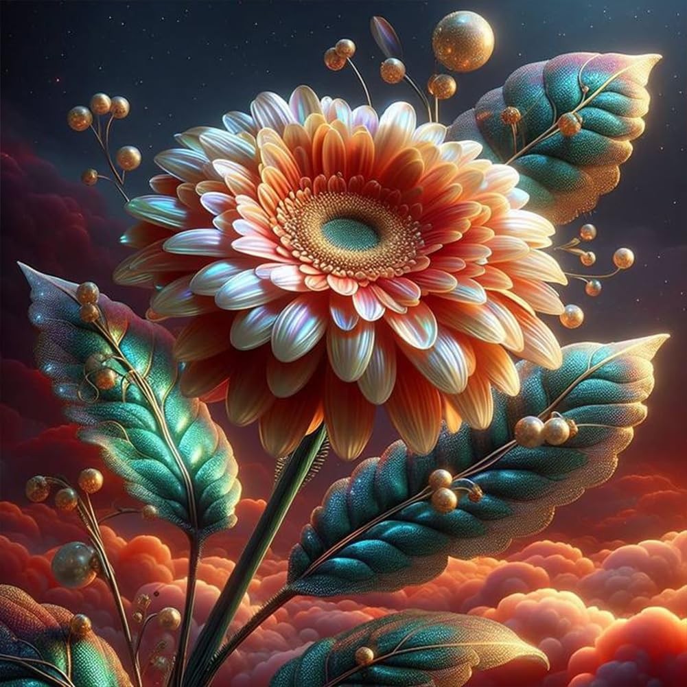 Anuver Diamond Art Kit, Adult Flower Painting Kit for Multicolor