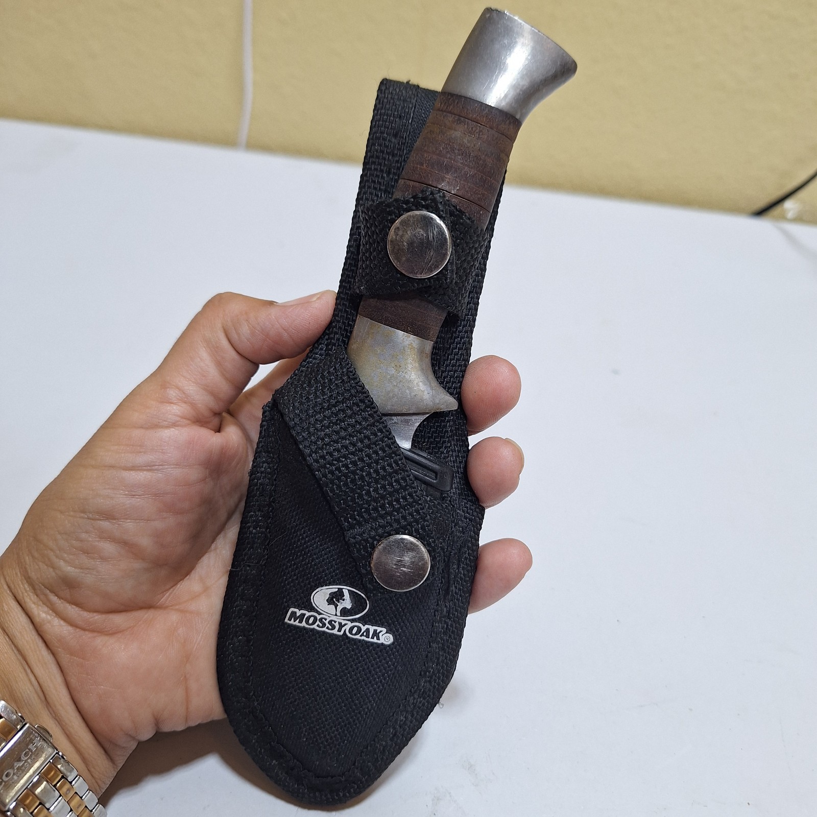 Mossy Oak Fixed Blade Hunting Knife w Sheath Skinning Camping Survival Knife