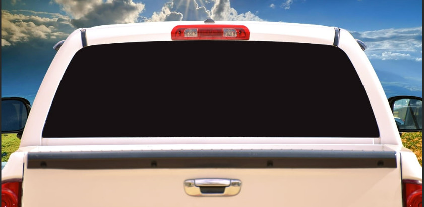 Fits 2025 GMC Sierra 3500 Solid Rear Window Tint (By the Truck Bed) - 5%