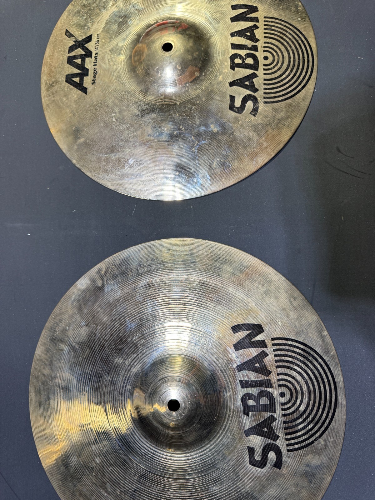 PAIR OF Sabian AAX 14” Stage Hi-Hats