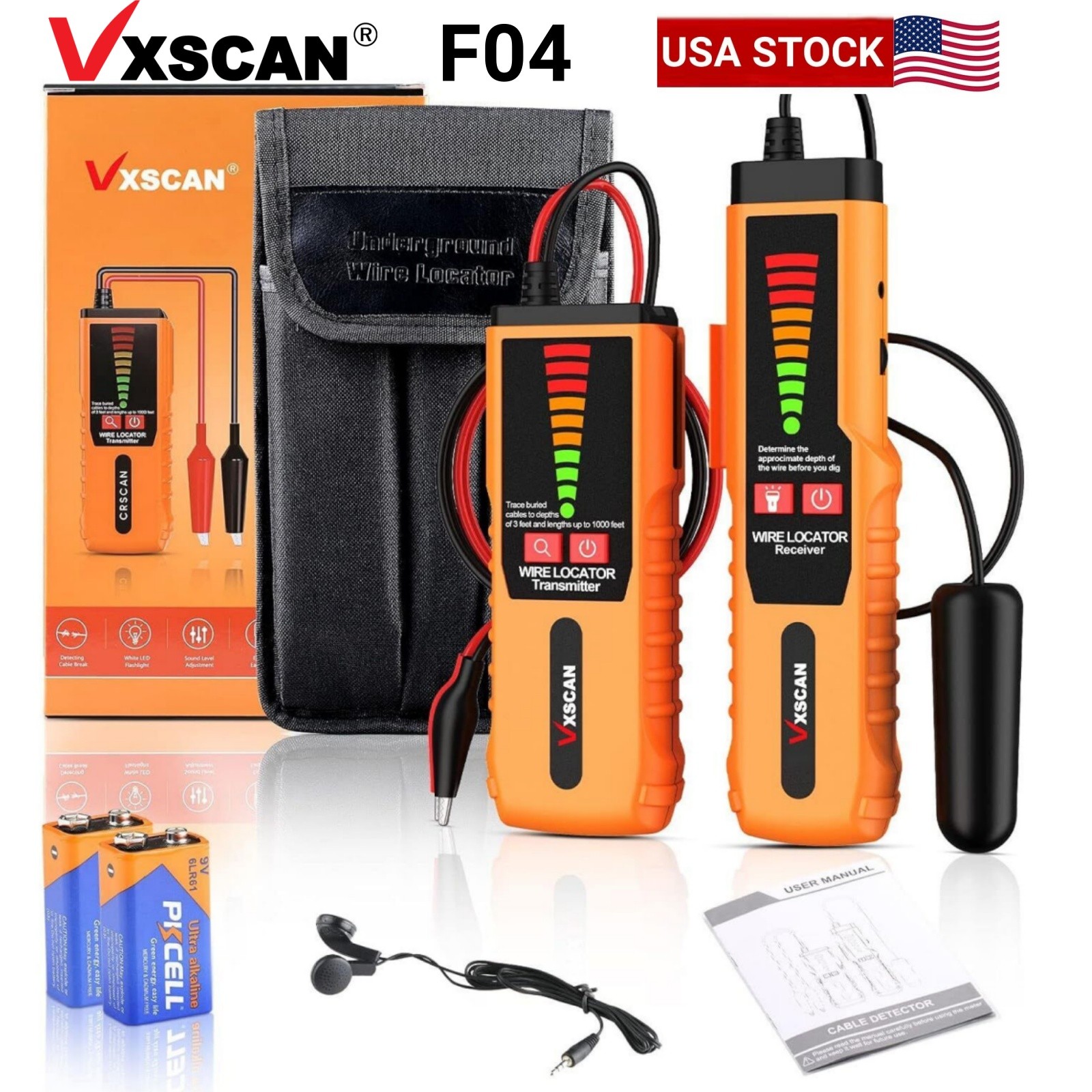 F04 Underground Wires Cable Wire Locator Tracker Lan With Earphone for Cat5 Cat6