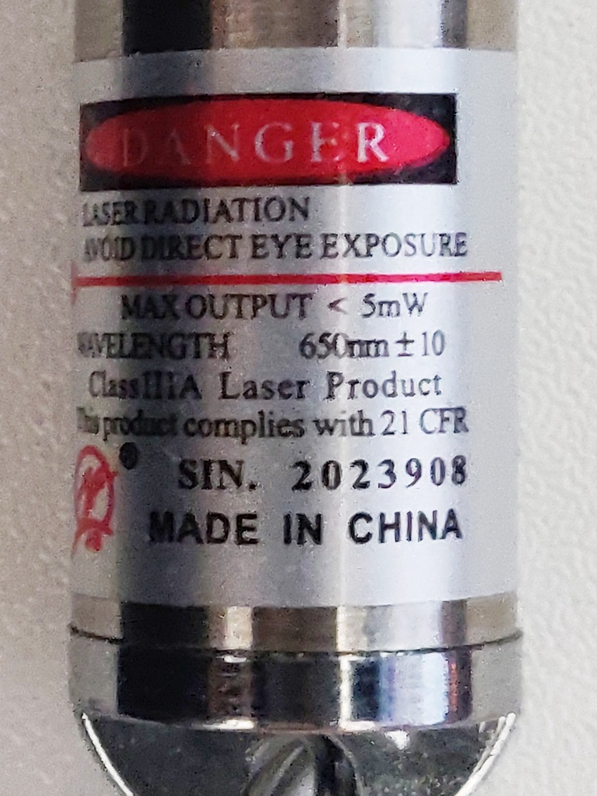 Red Laser Dot Pointer With Keychain & Batteries