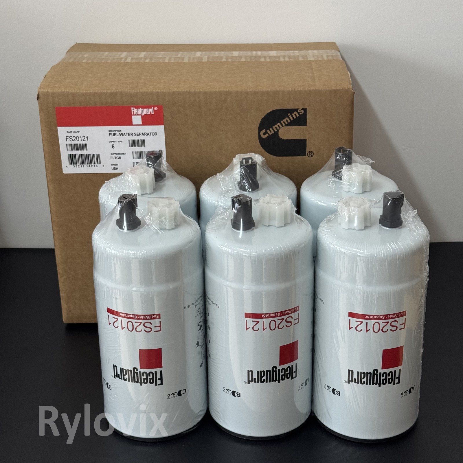 6X FS20121 Fleetguard Fuel Water Separator Filter For Cummins L9 B6.7 5521648