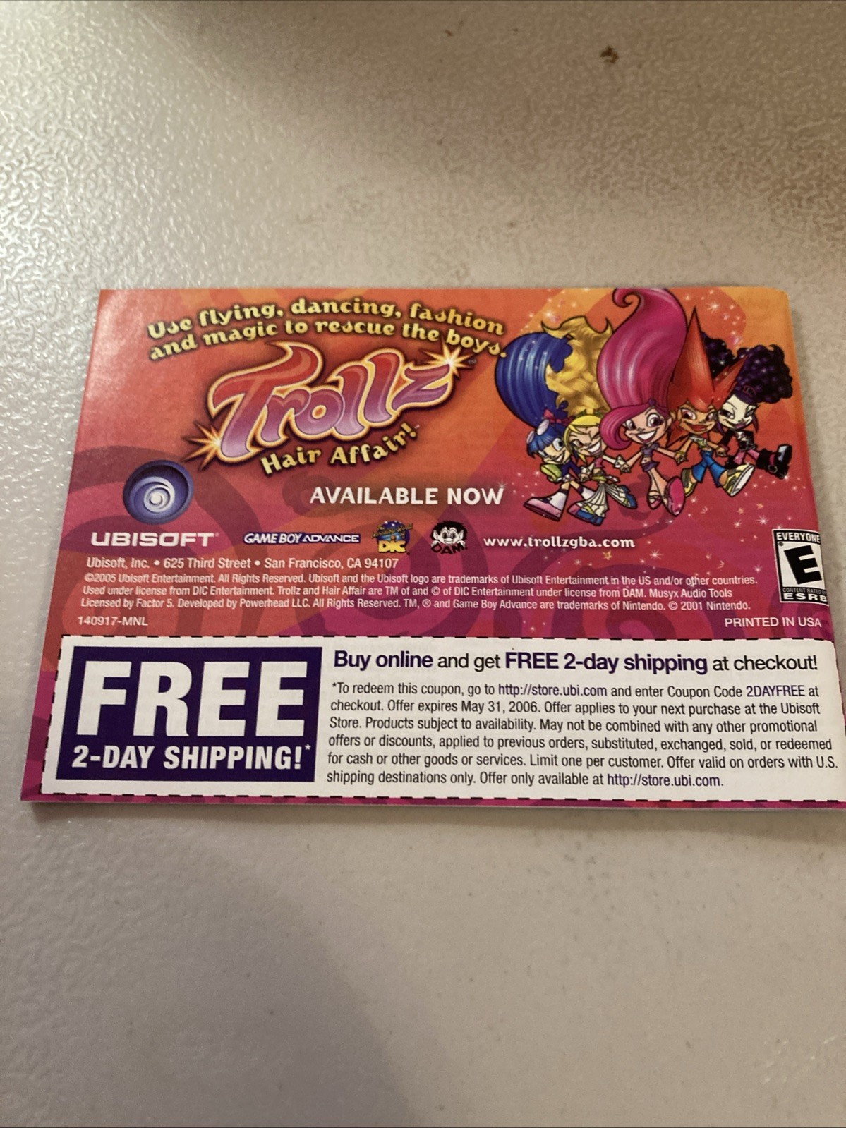 Gameboy Advance Dogz Booklet Only