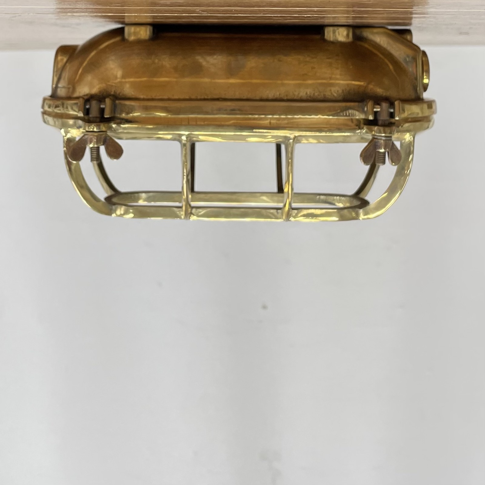 Oval Cast Brass Ceiling Or Wall Light - No Glass