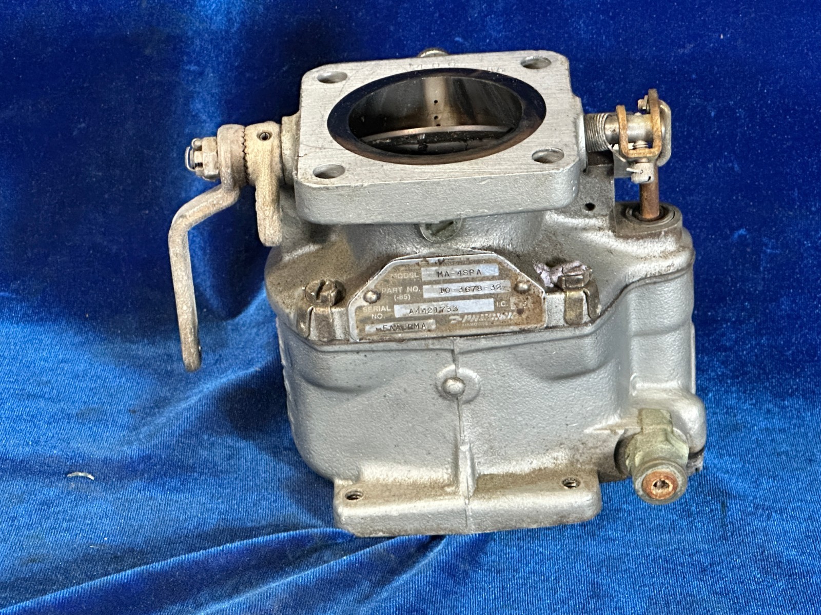 MARVEL SCHEBLER CARBURETOR P/N: 10-3678-32  SN- A4421733 M#: MA-4SPA