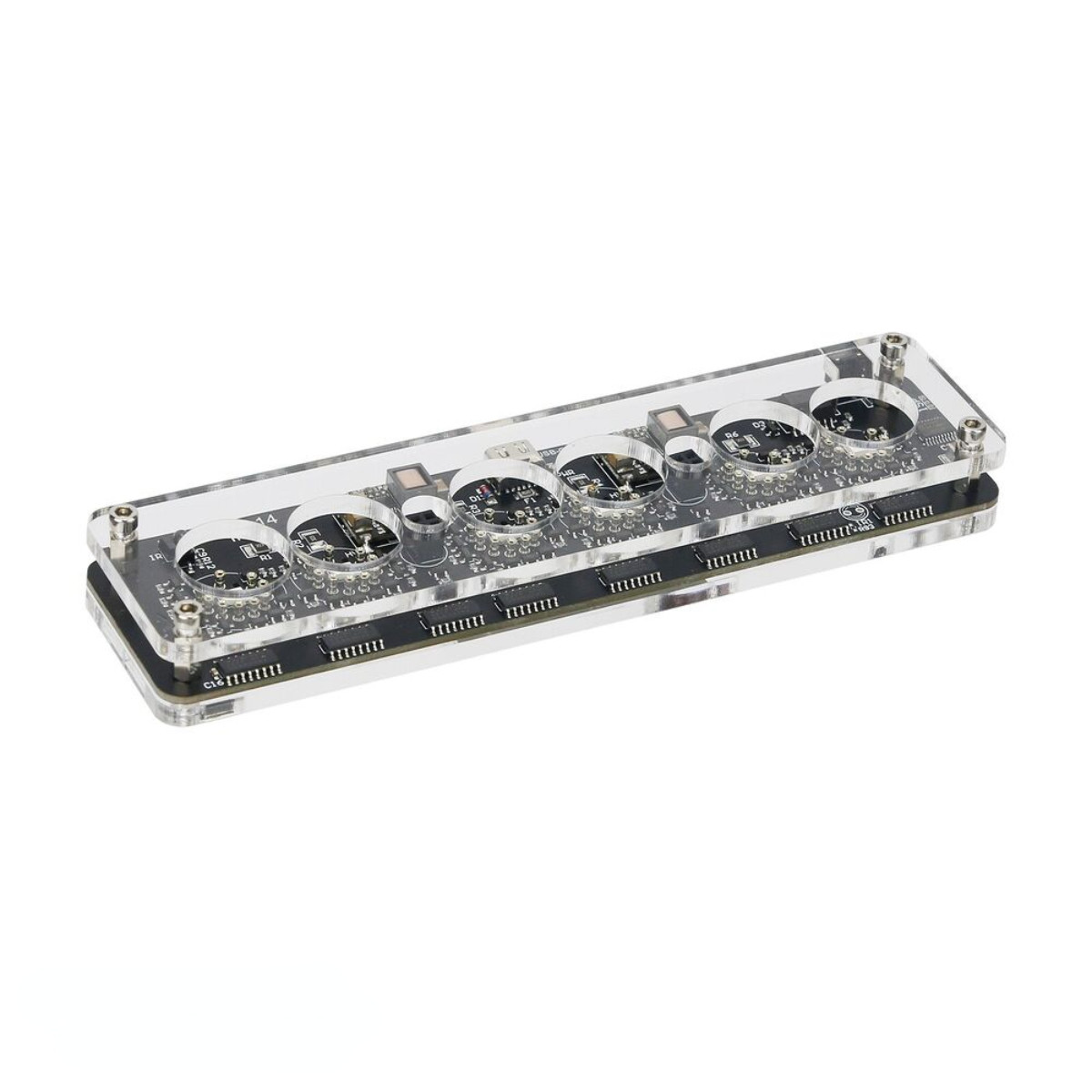 IN-14 6-Digit Nixie Tube Clock Desktop Clock Advanced Version w/ Remote Control
