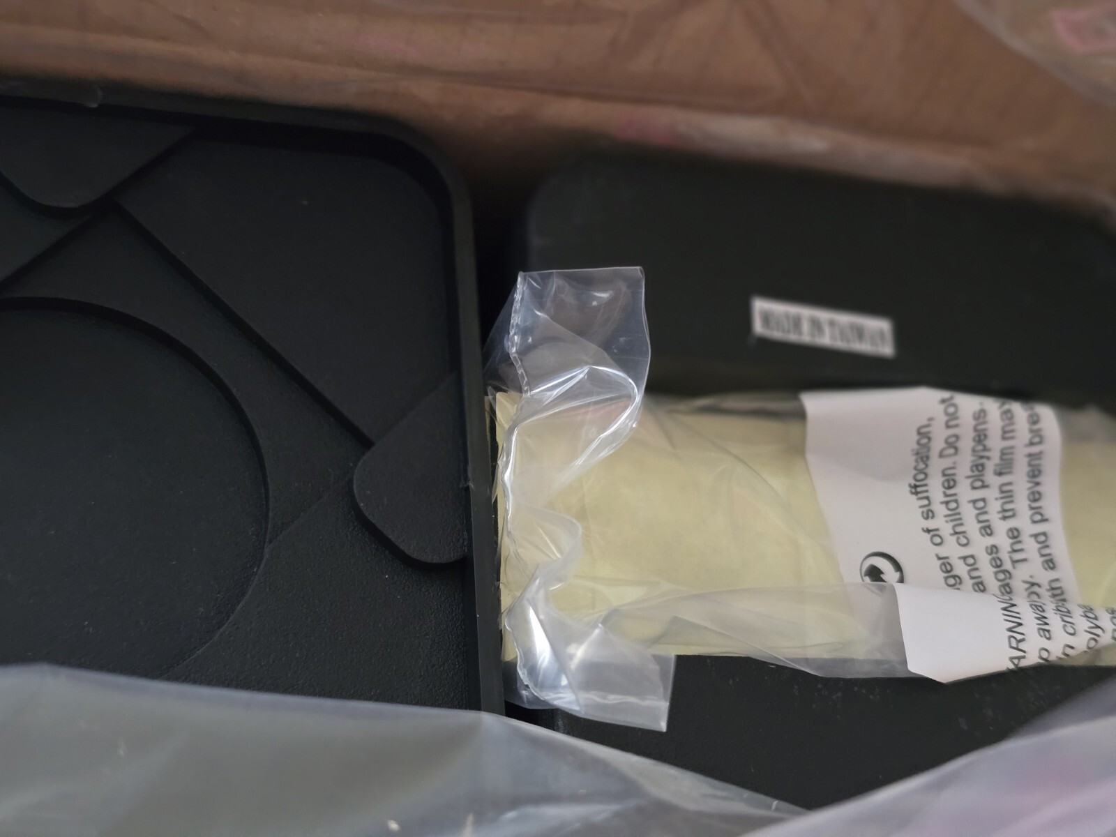 4 PC Black Plastic Two In One Riser Set For Bed Etc. NIB