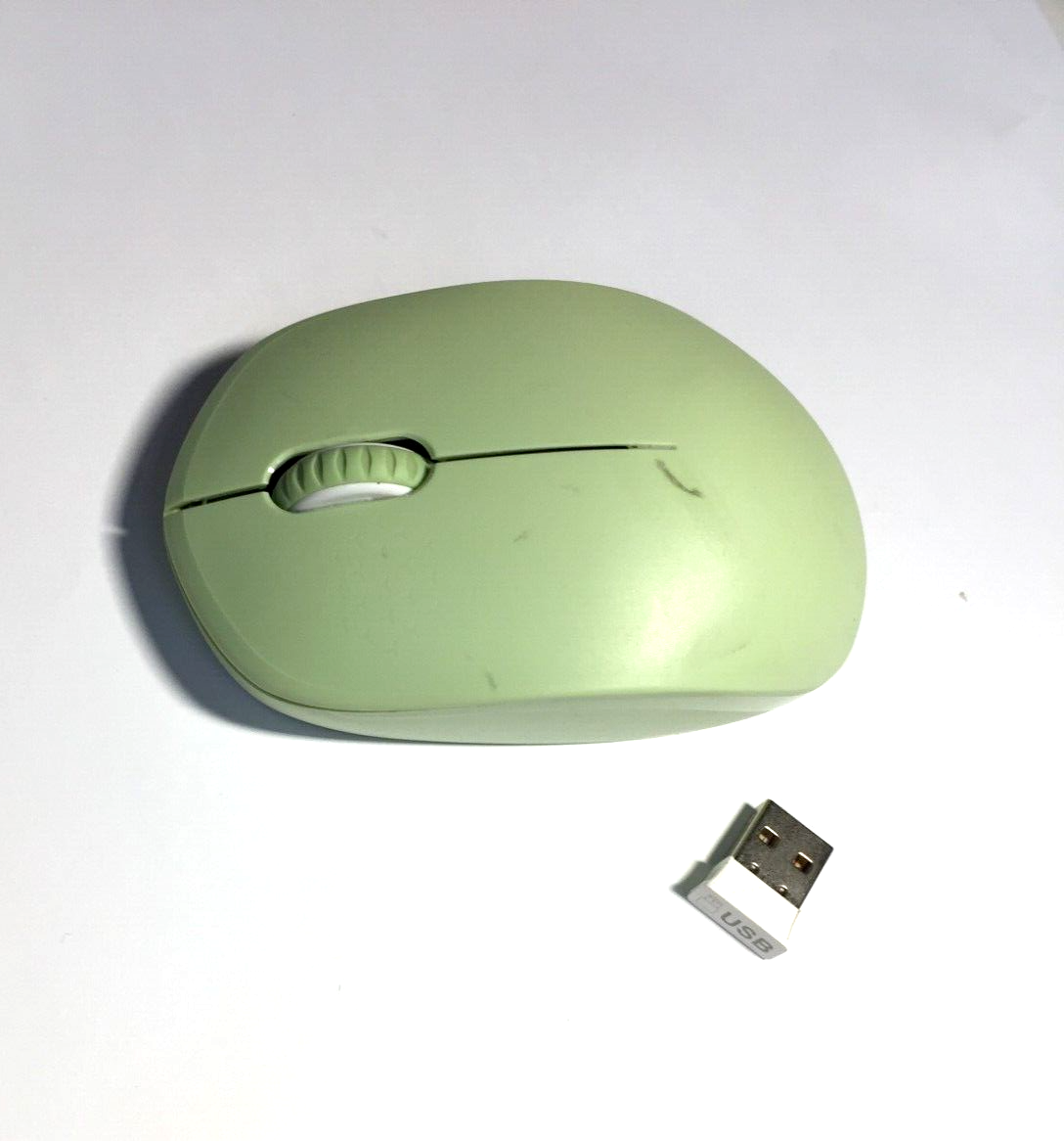 Seenda Noiseless Wireless Mouse with USB Receiver PC Laptop - Mint Green