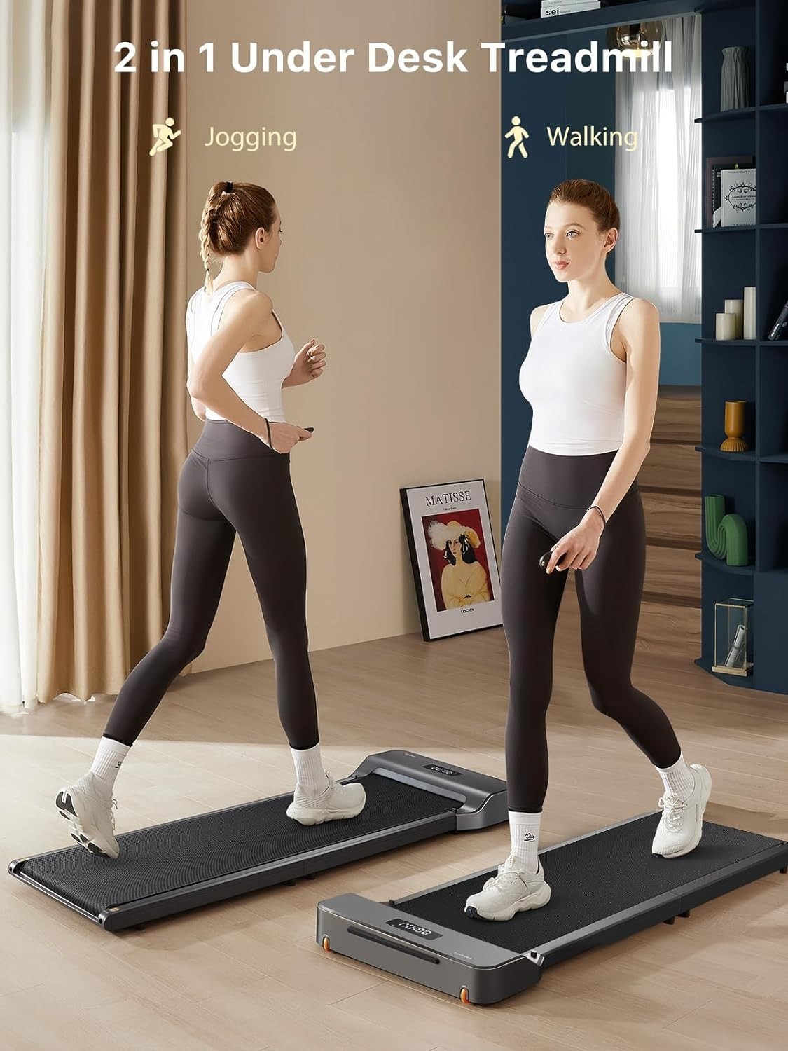 Foldable Walking Pad Under Desk Treadmill Compact Home Office Walking Machine