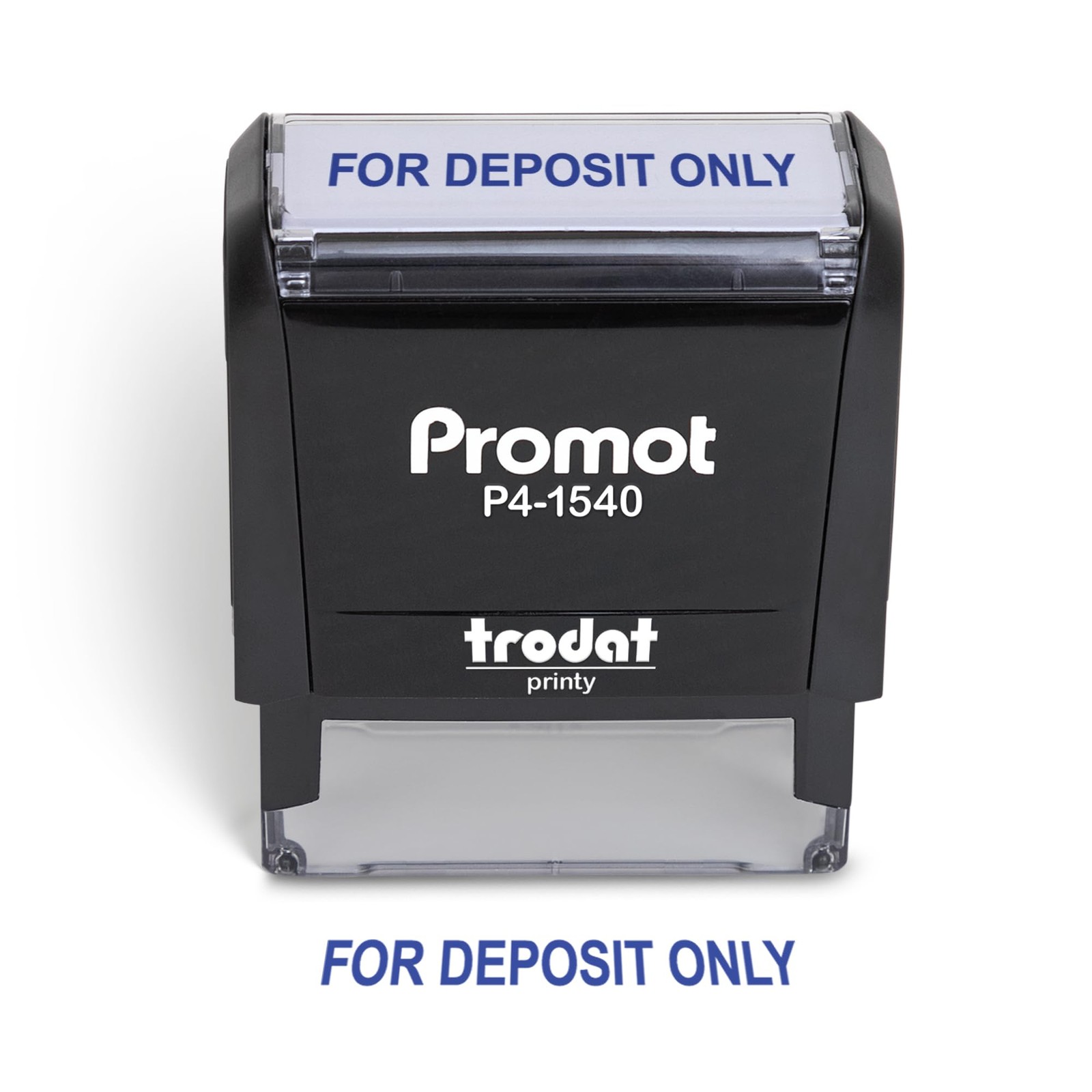 Stamp for Deposit Only - Self Inking Rubber Stamp in Blue Ink