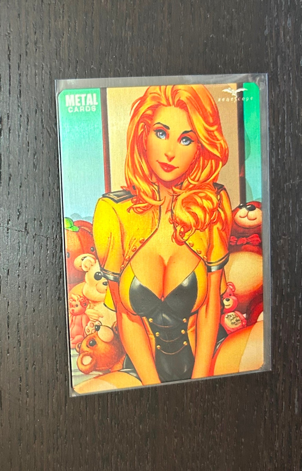 ZENESCOPE METALLIC CARD (117) Teddy Bears Black -- Bad Girl Metal Card Limited