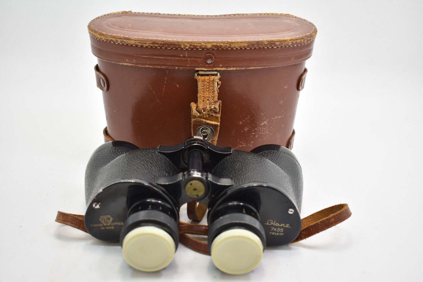 Vintage Glanz No. 14216 7x 35 binoculars with case