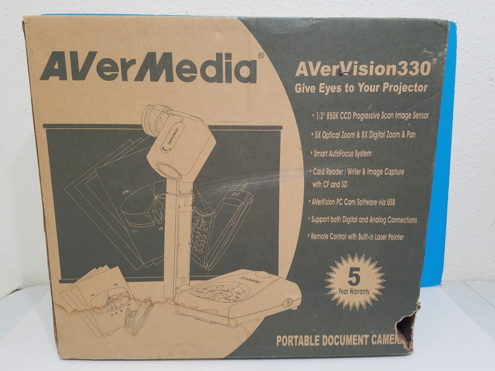 AVerMedia AVerVision 300 Portable Digital Document Camera Overhead Projector NEW