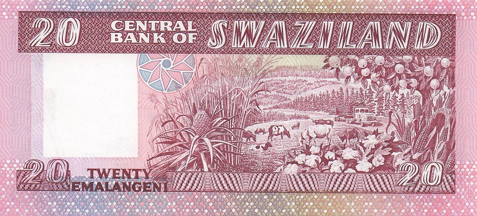 Swaziland  20  Emalangeni  ND. 1986  P 12  Series B  Uncirculated Banknotes Co 4