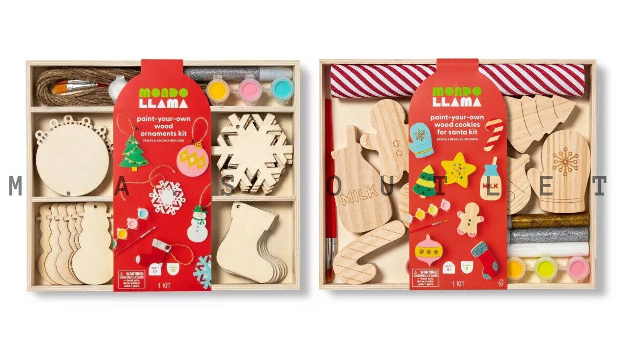 Paint Your Own Christmas Kits by Mondo Llama