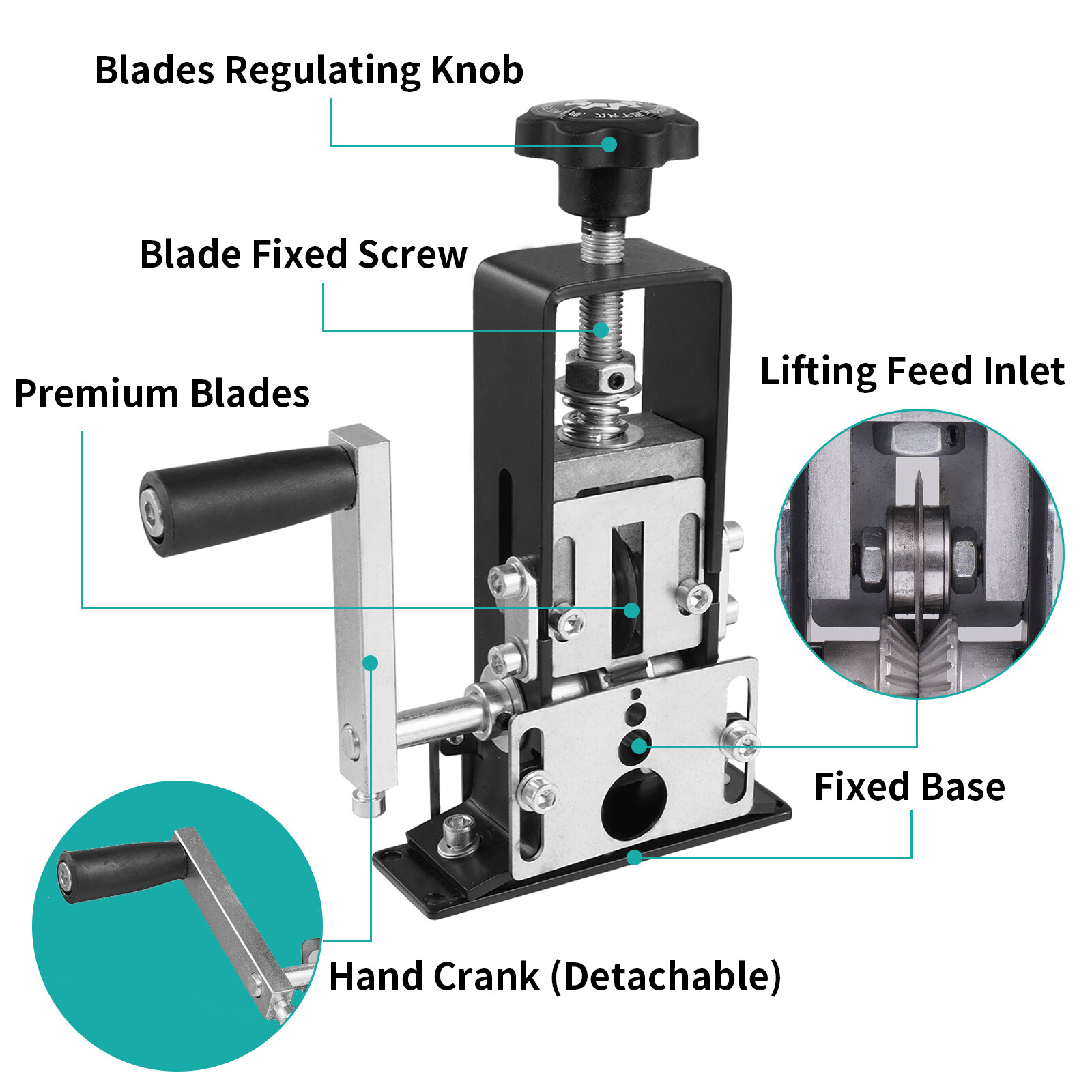 Manual Electric Wire Stripping Machine Cable Stripper Crank Scrap Copper Cutter