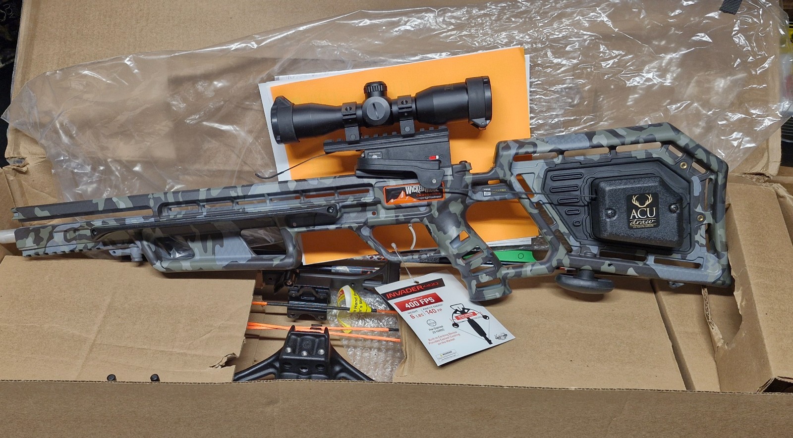 Wicked Ridge Invader 400 Crossbow with Acudraw - Peak (‎WR20005-9522) (2240)