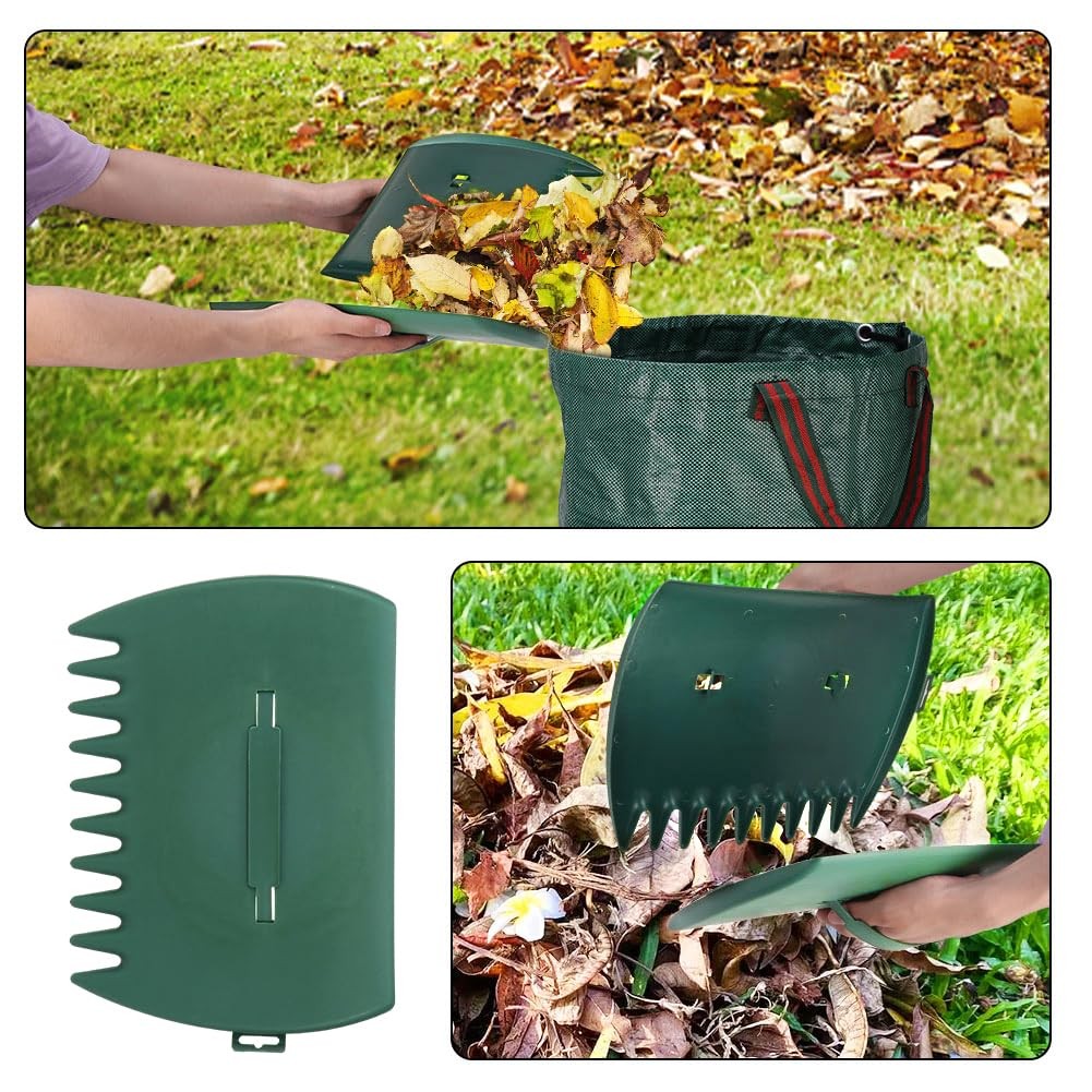 2pcs Leaf Scoops Hand Rakes,Leaf Grabber Rake,Lightweight & Efficient Leaves ...