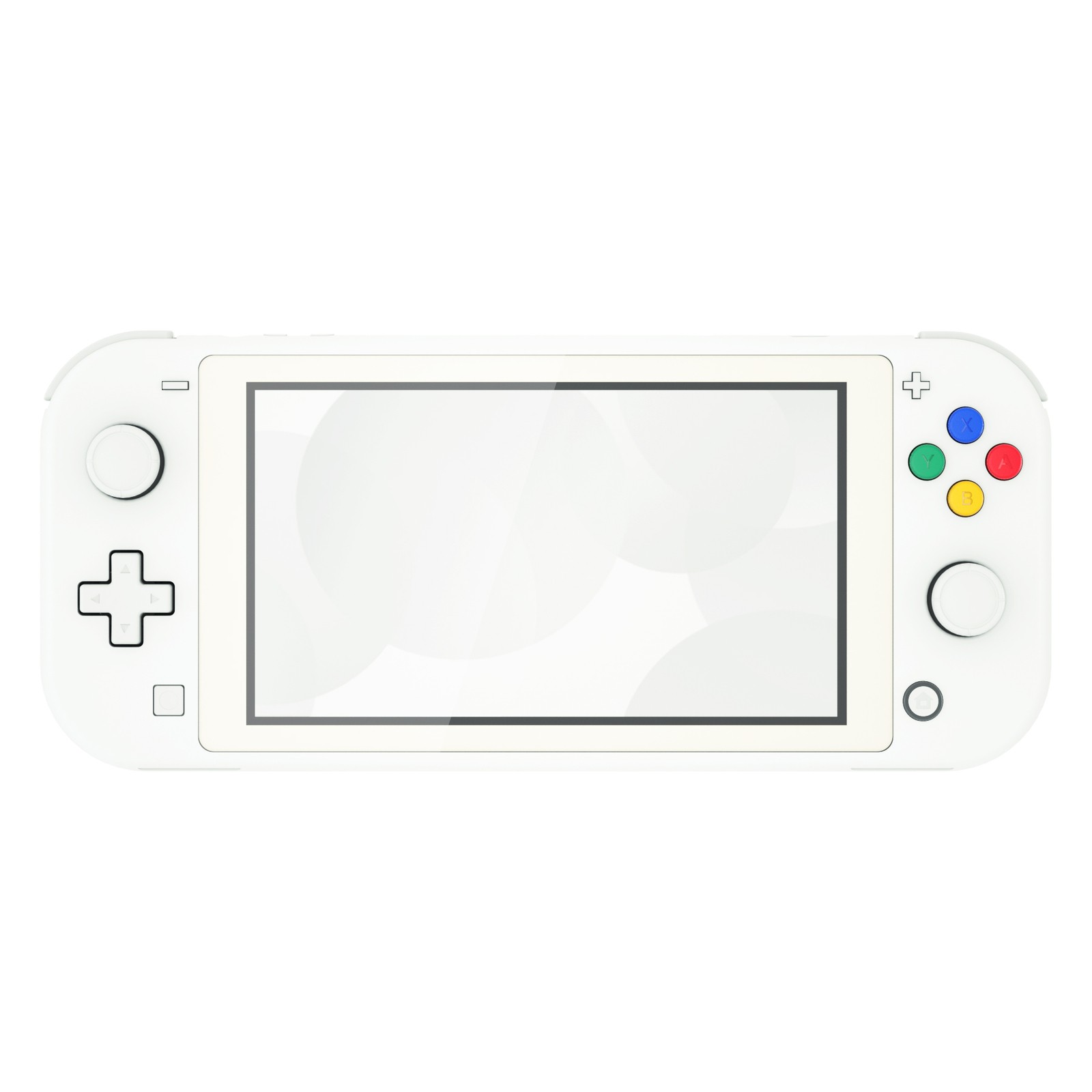 For Nintendo Switch Lite Front & Bottom Shell Screen Protector Buttons Set White