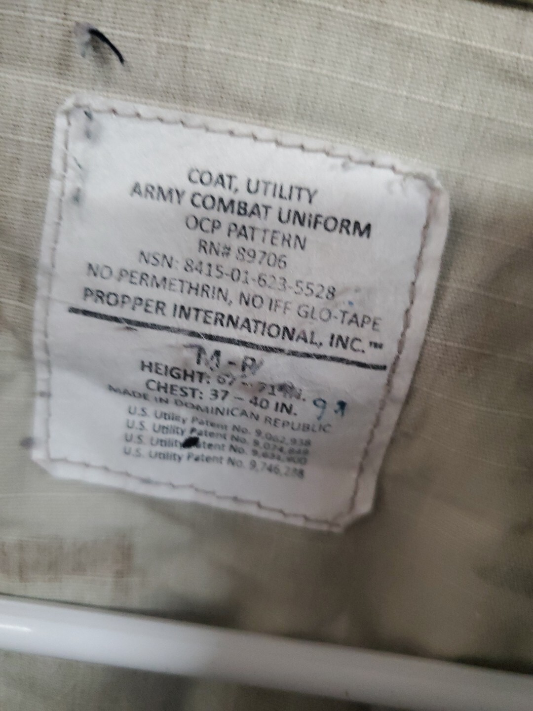 USGI Scorpion W2 OCP Combat Uniform top jacket medium Regular 50/50 Stain