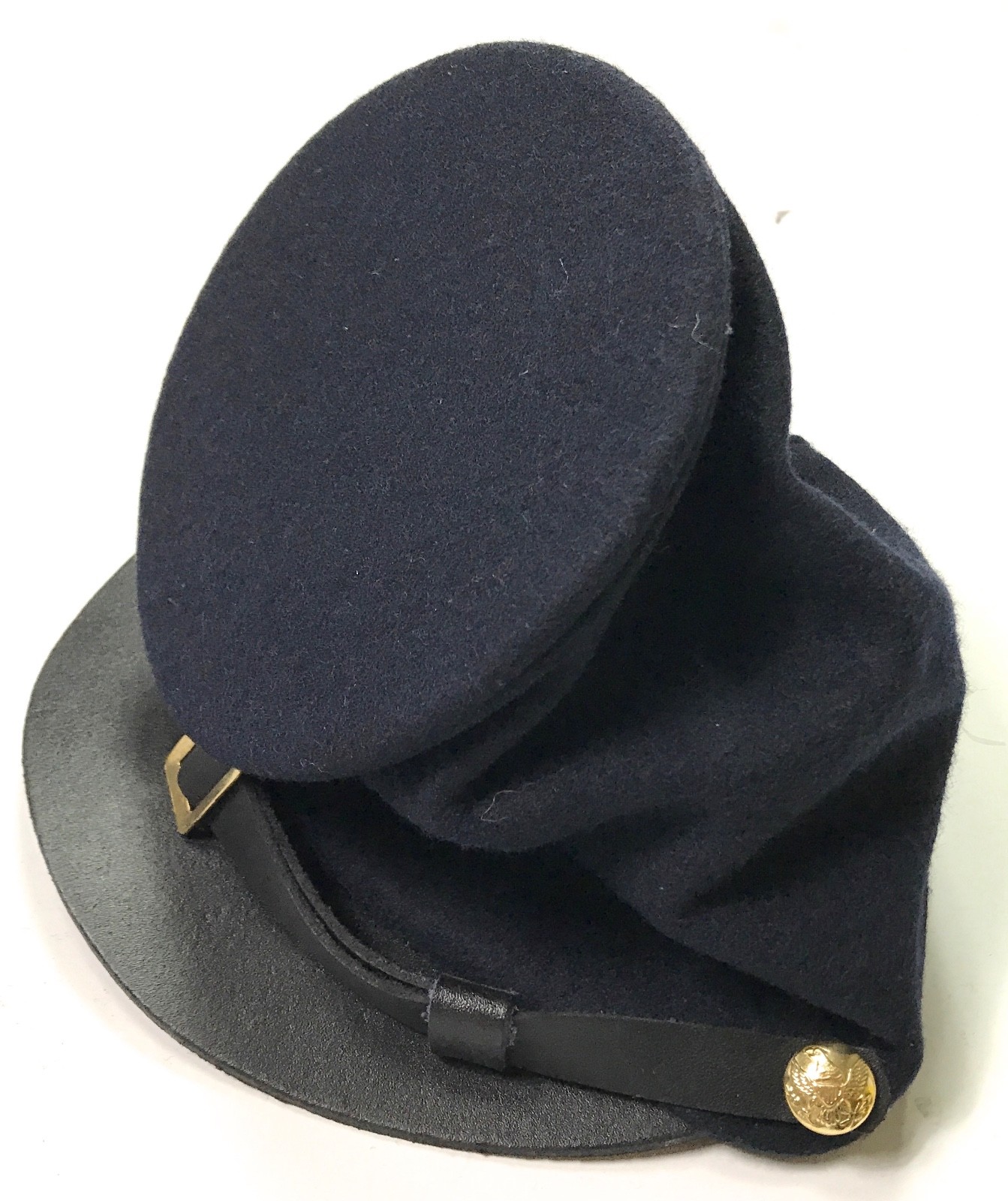 CIVIL WAR US UNION BLUE WOOL ENLISTED KEPI FORAGE CAP HAT-MEDIUM
