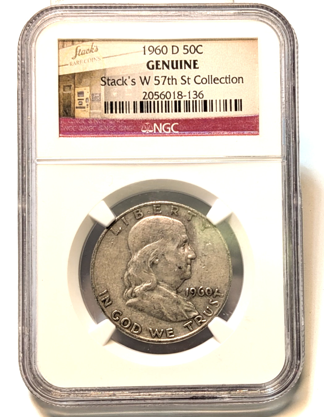 1960 D  Franklin Half Dollar 50C STACK'S W 57th St. COLLECTION  NGC