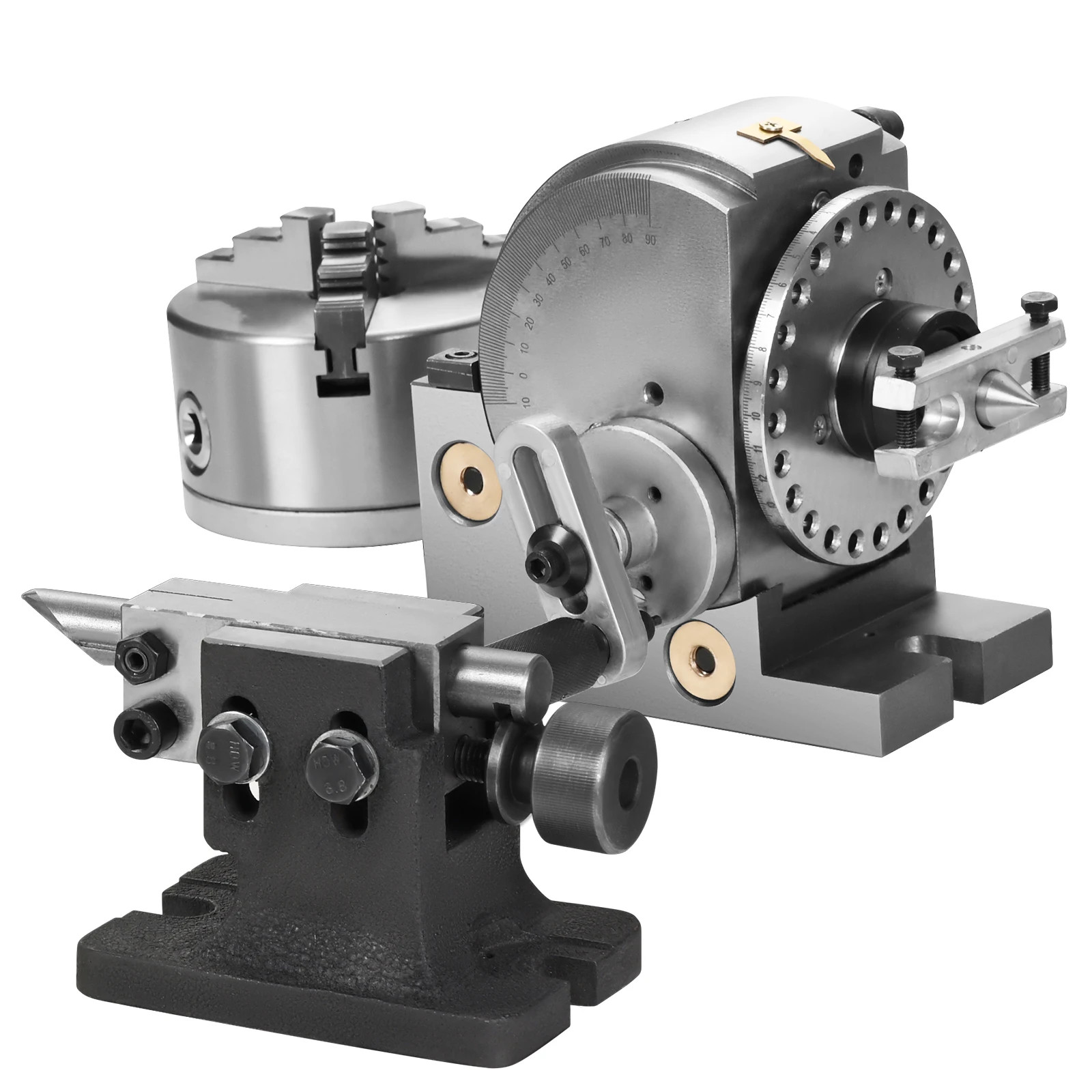 Precision Dividing Head 3-Jaw Indexing Head Drilling Milling Grinding Universal