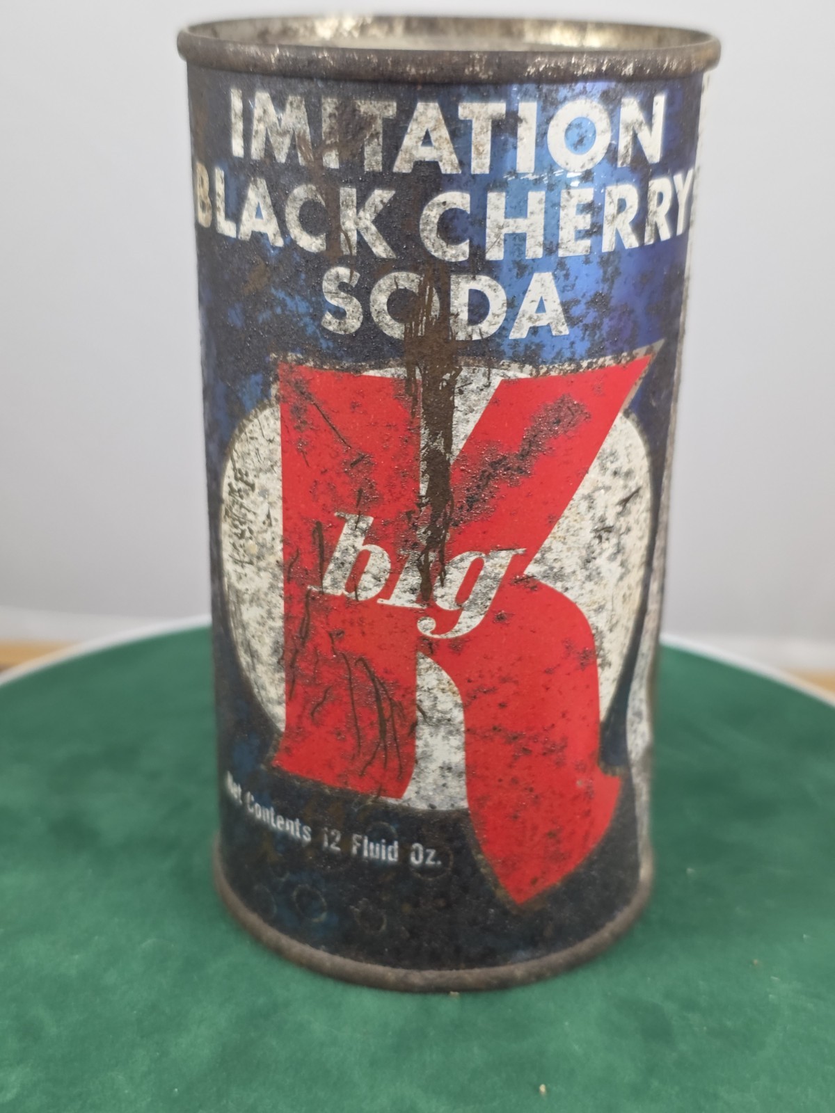 Vintage, Empty, Big K Black Cherry, Soda Pop can