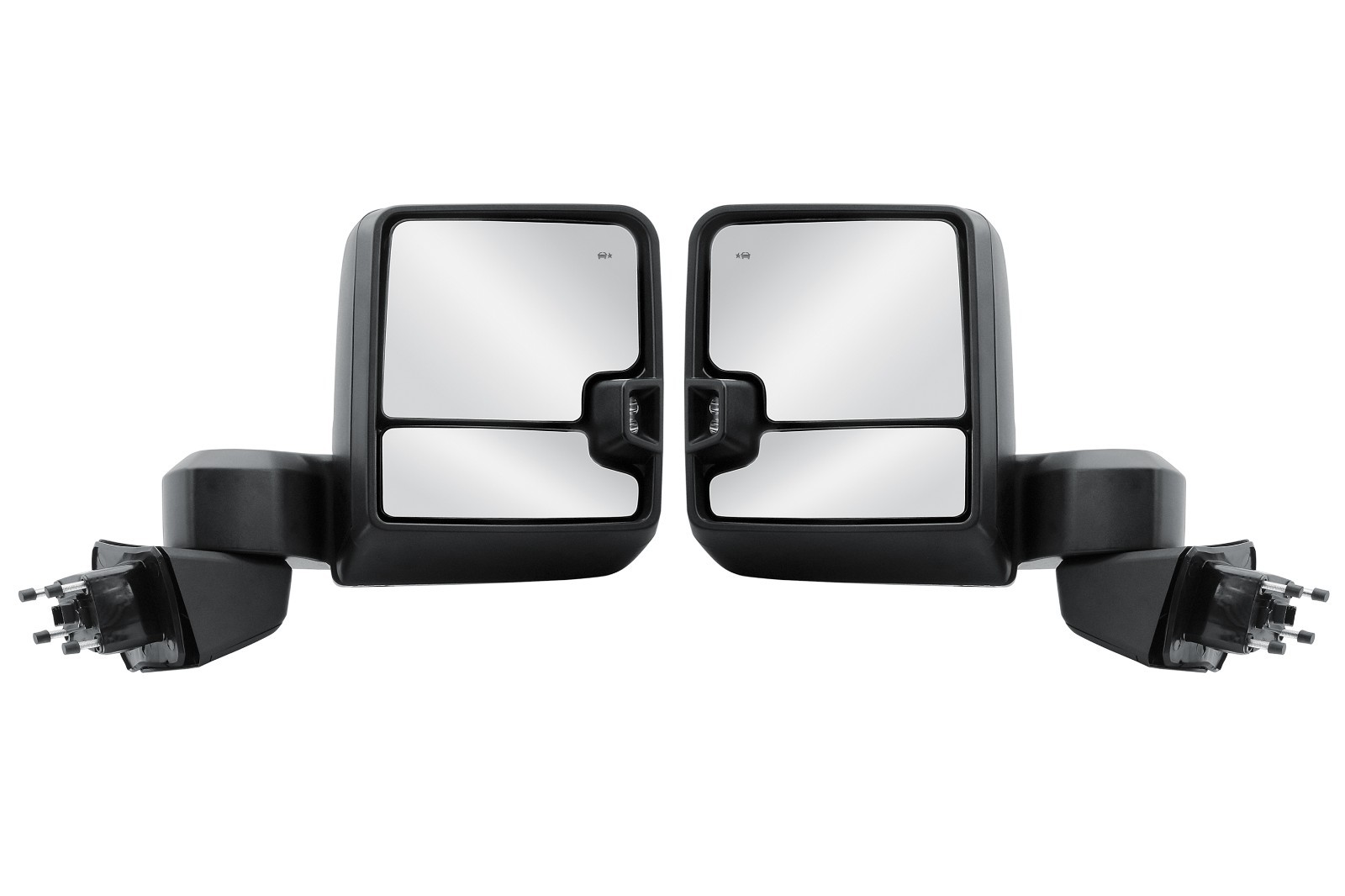 Pair Right+Left Side Towing Mirror Power Black BLIS For 19-25 GMC Sierra 1500