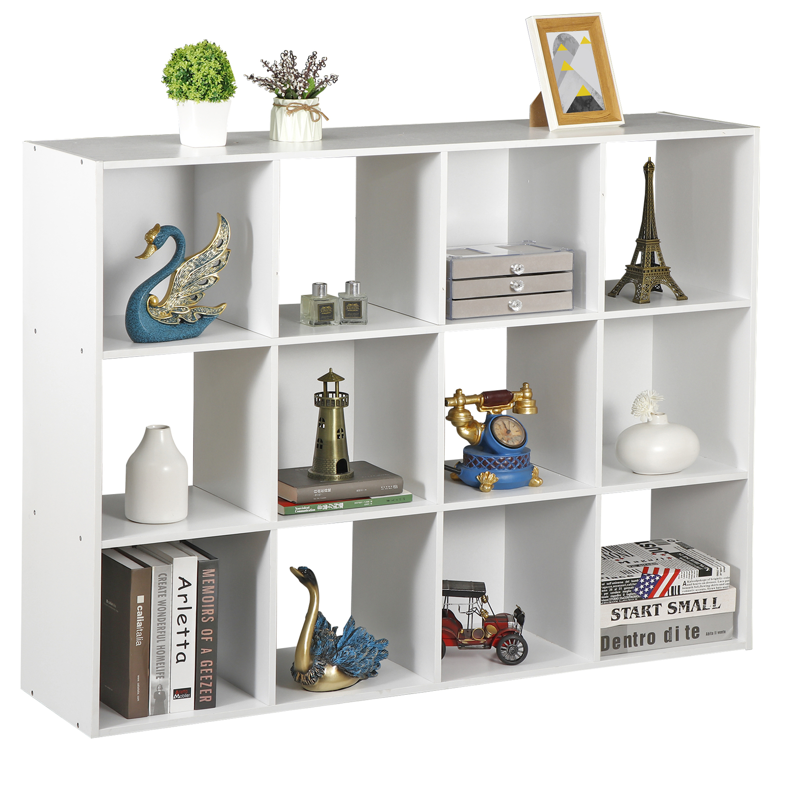 12 Cube Storage Organizer Bookcase Closet Storage for Home office Decor White