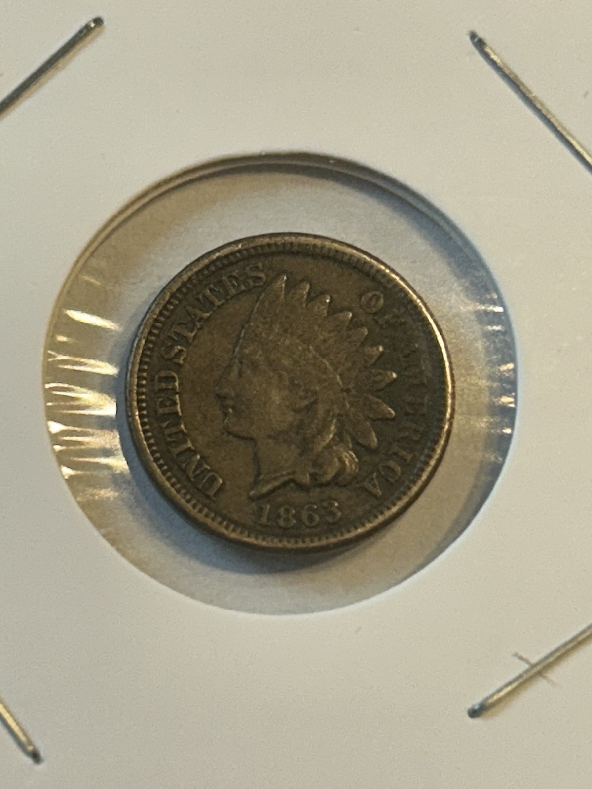 1863 Indian Cent VF