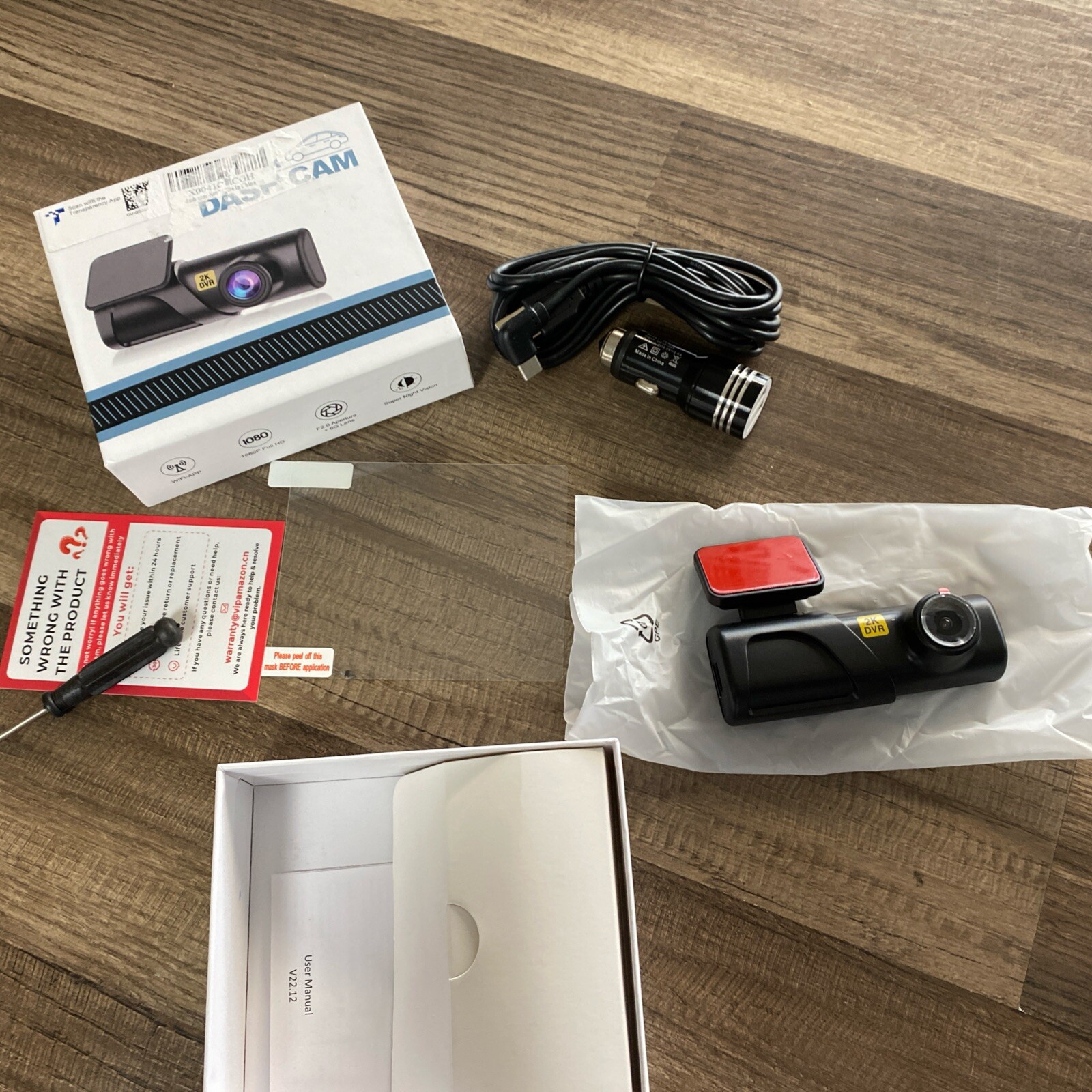 WiFi FHD 2K DVR Dash Cam 1080P, Night Vision, Wide Angle, Parking Monitor /g