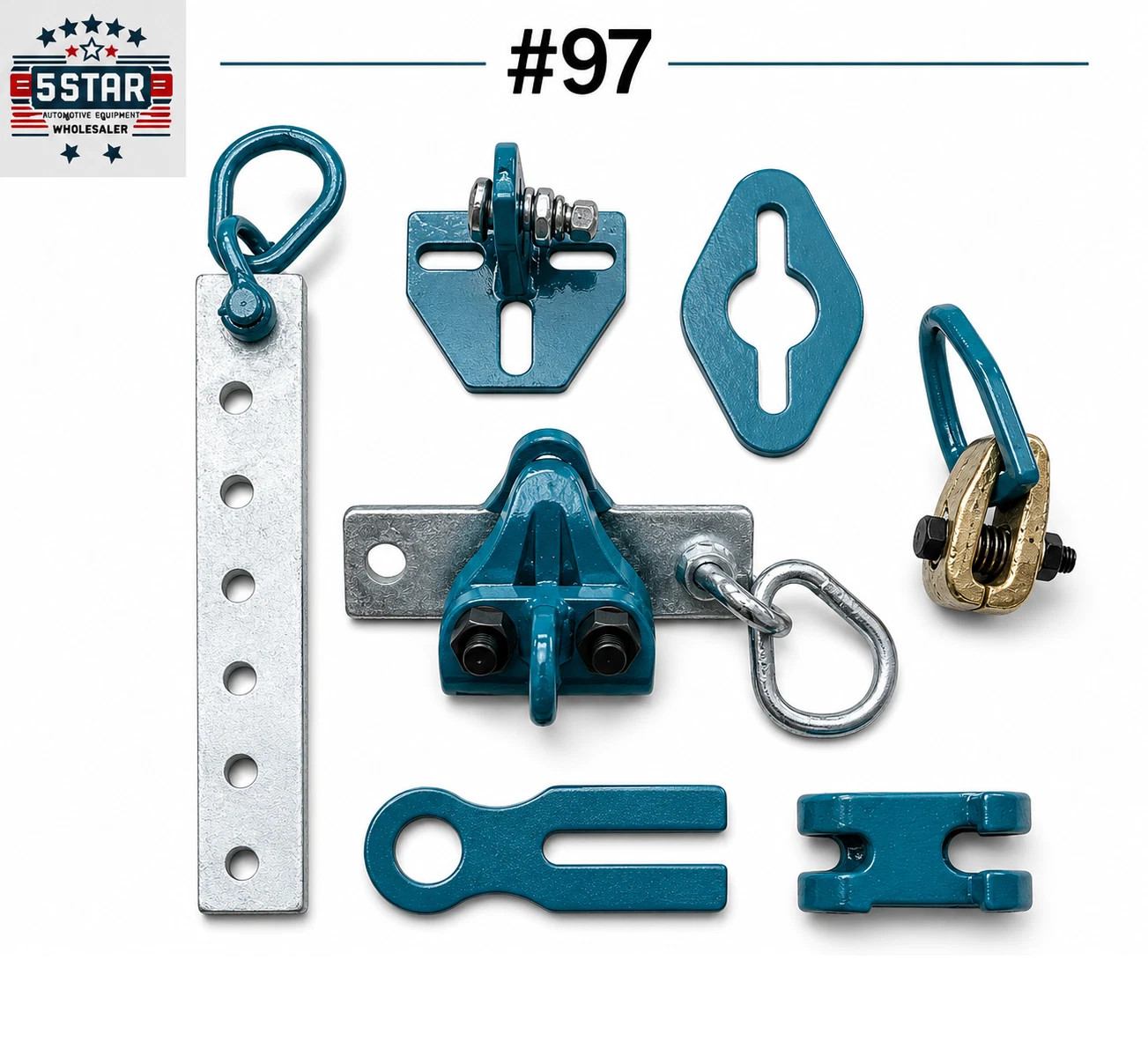 SET#97 - 7 PIECE AUTO BODY FRAME MACHINE CLAMP SET HI QUALITY HEAT TREATED