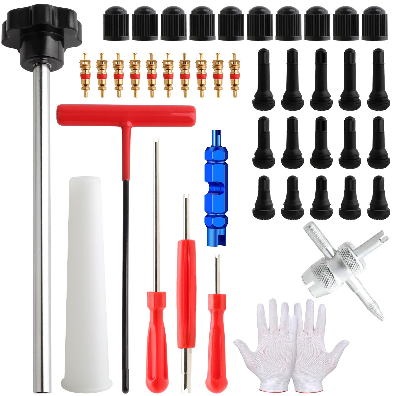 45 PCS Valve Stem Core Removal Replacement Tool Kit Tire Valve Stem Removal Tool