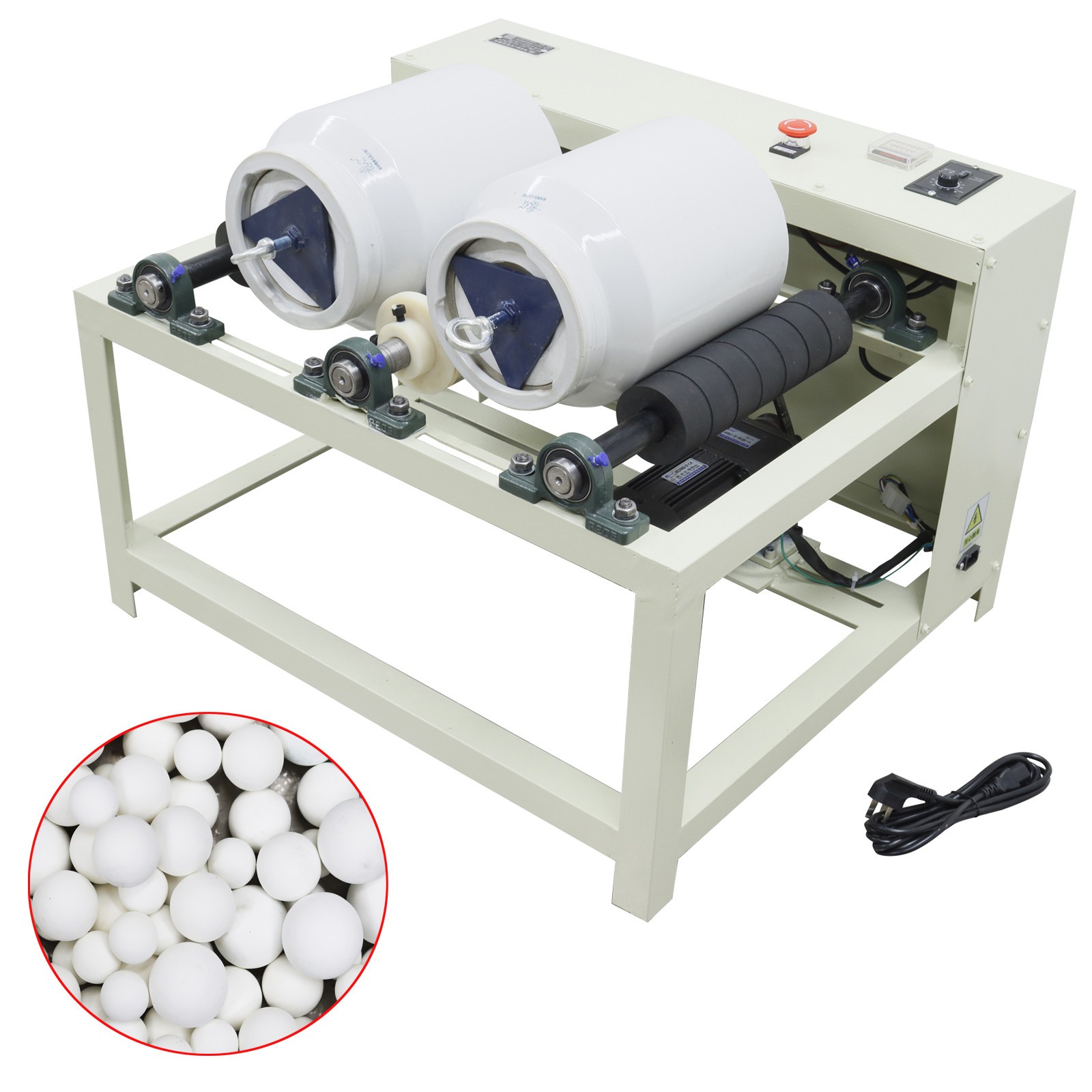 2x5L Ceramic Jar Ball Mill 220V Lab Horizontal Ceramic Ball Mill Machine